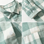 Zachary- Men's Checked Button-Up Shirt with Rolled Cuffs